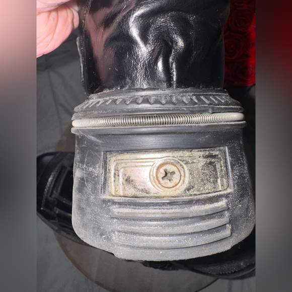 Aldo Stone Ridge Chunky Tech Sole Strap Shoes Black Leather Industrial EU 46 - Picture 7 of 14